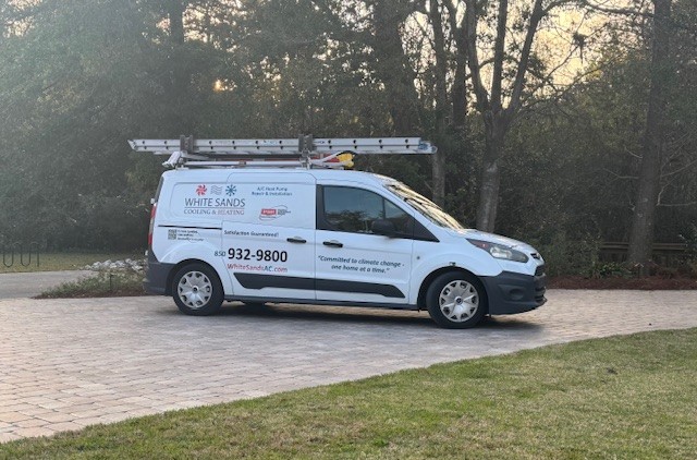 White Sands Cooling & Heating service van providing AC repair in Pensacola, FL.